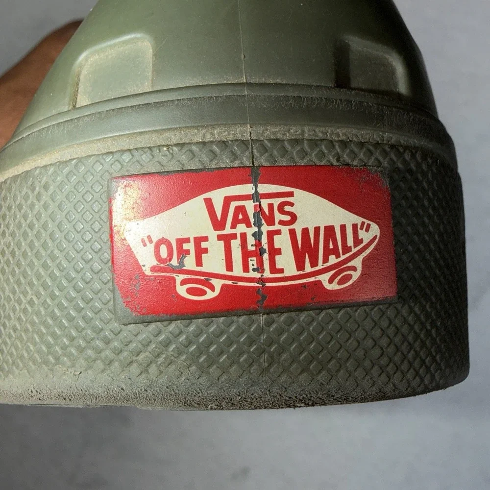 Vans Slip On Shoes Men's US 13‎ Olive Green Rubber Clogs